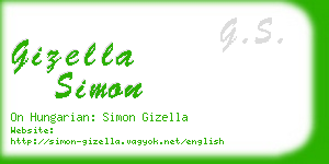 gizella simon business card